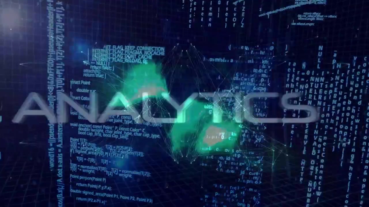Digital Data Visualization with Rotating Globe and Changing Text