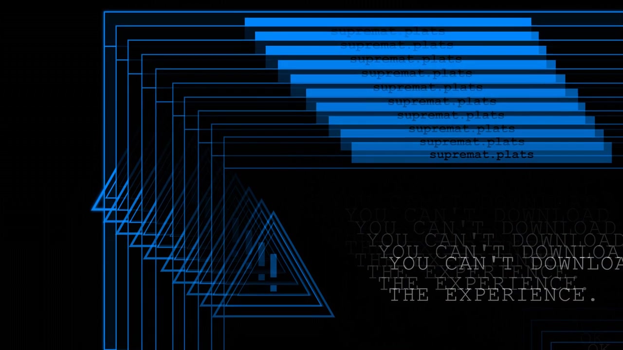 Digital Glitch Error Message Repeating on Computer Screen