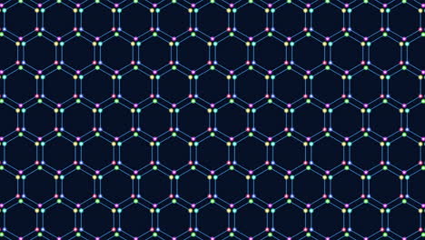 patrón hexagonal vibrante e intrincado en una cuadrícula sin costuras