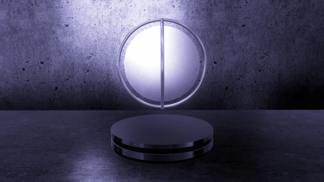 podio de exhibición de productos 3d minimalista con forma de círculo