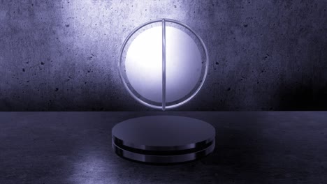 minimalistic 3d product display podium with circle shape