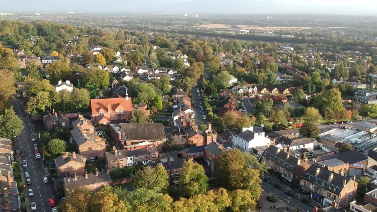 Drone capture of Woolton area in Liverpool