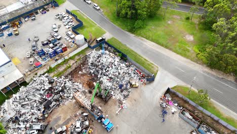 scrap metal processing at an industrial estate