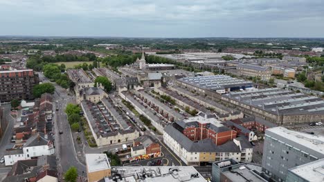 neat rows of houses swindon town wiltshire uk drone,aerial