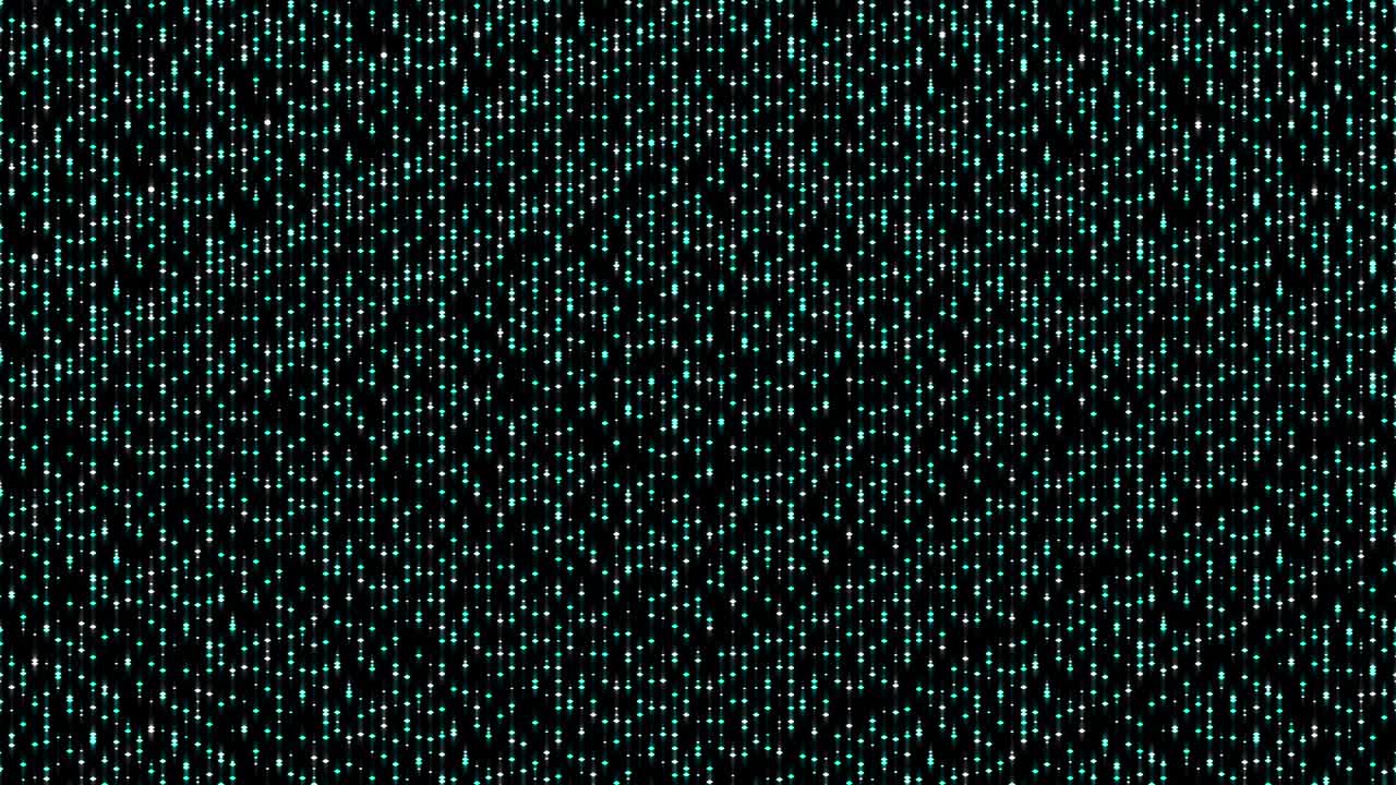 Abstract particle 3D virtual isometric square lighting moving, Technology network digital data transfer concept, glowing on black background seamless looping animation 4K with matte alpha channel