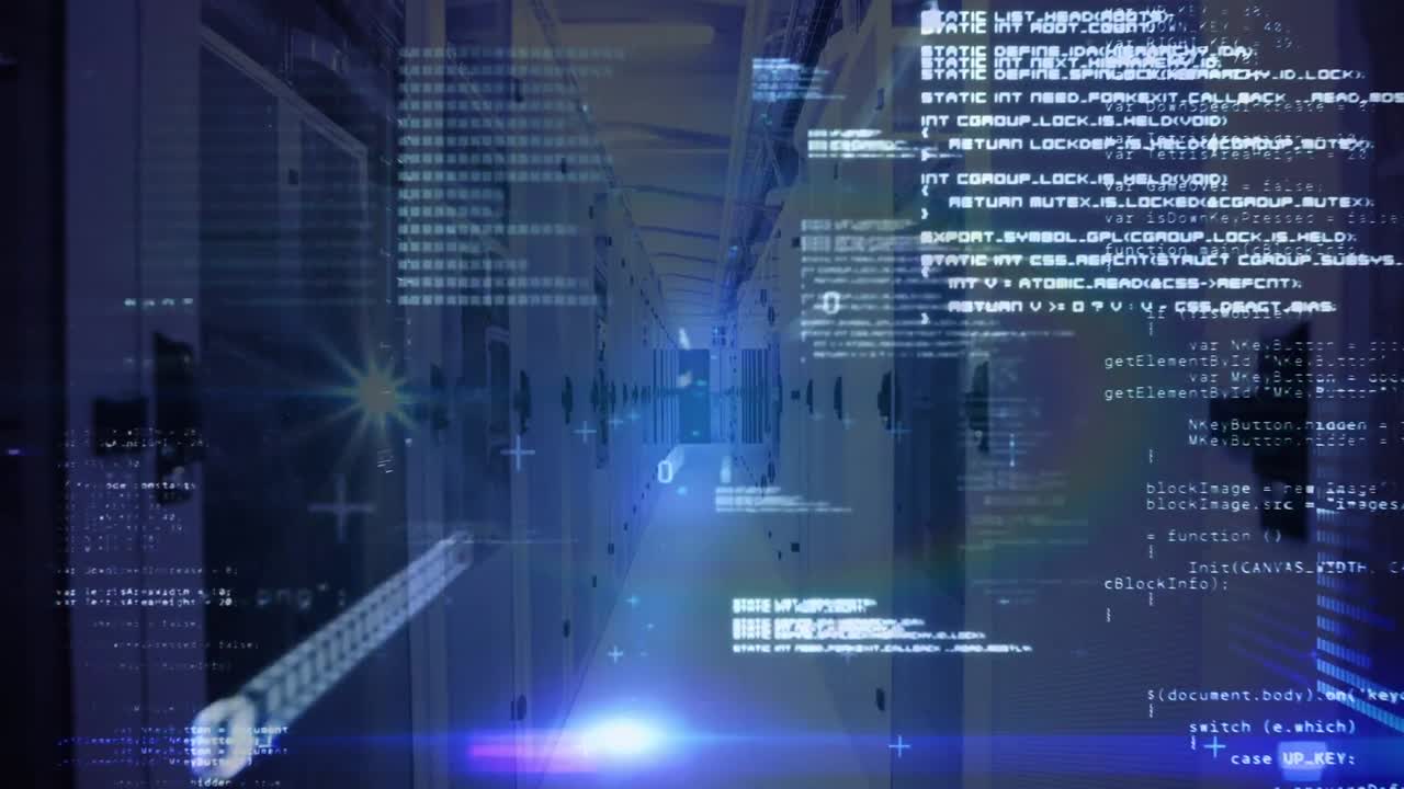 animación del procesamiento de datos a través de servidores
