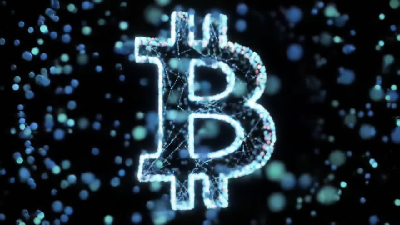 Bitcoin Symbol with Network Effect