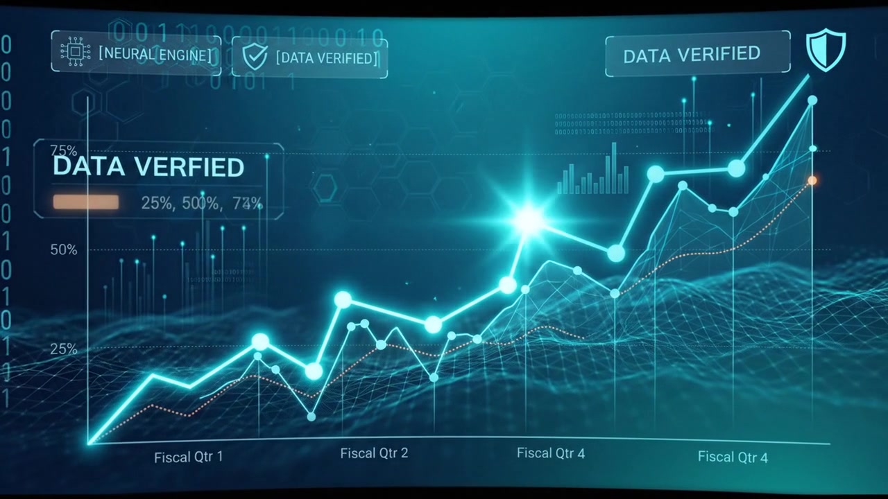 Finansiel graf og visualisering af digitale analyser med professionelle erhvervsoptagelser til forretningsbrug