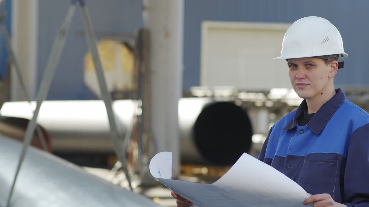Portrait of Female Manufacturing Engineer at Plant
