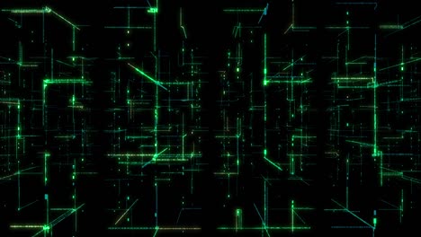 3d digital looping technology network big data background.