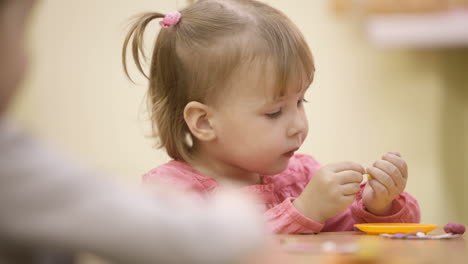 little girl in the nursery