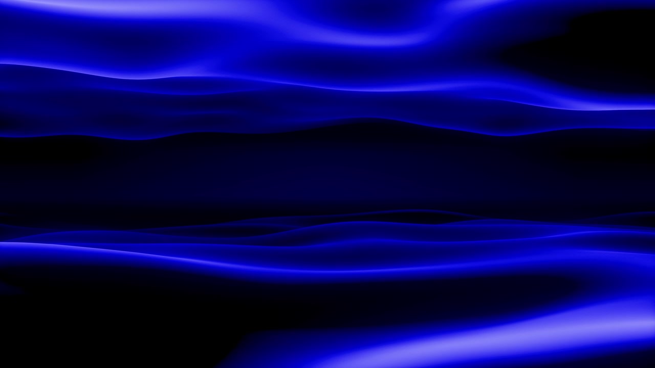 Abstract Blue Flowing Silk Waves on a Dark Background