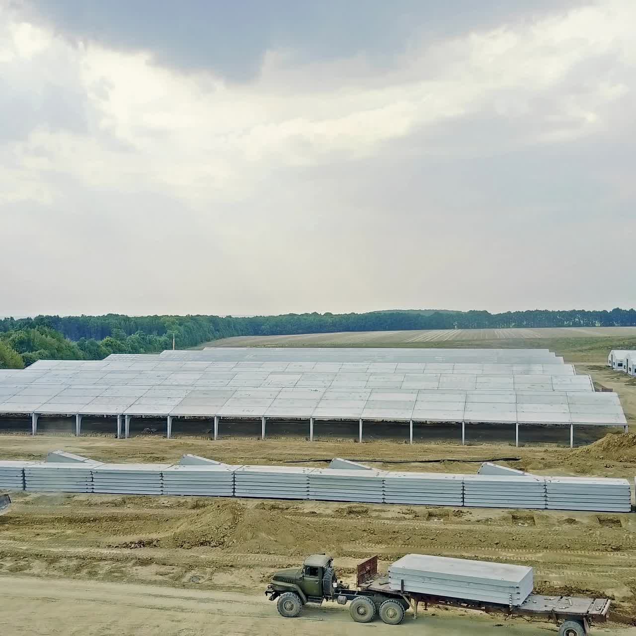 construcción de una nueva granja