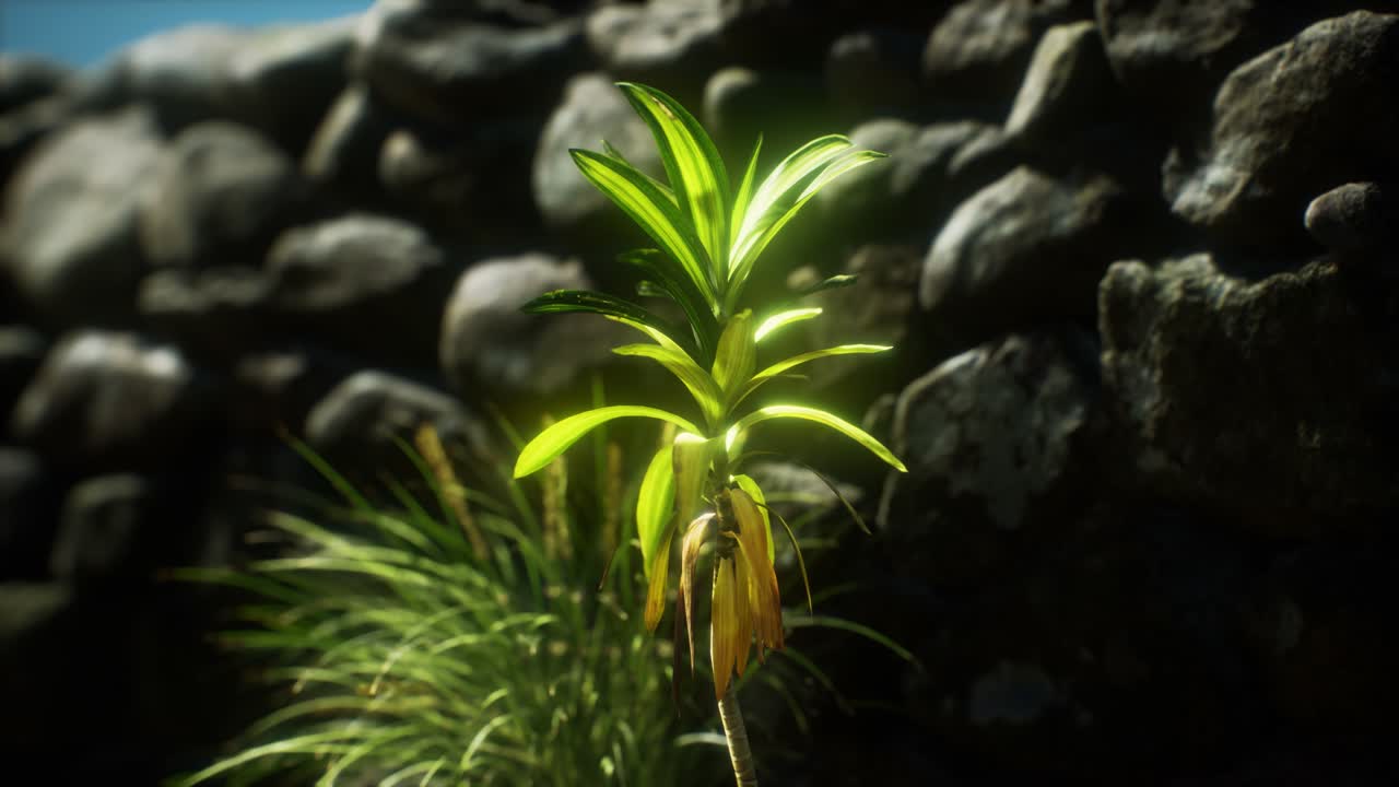 잉글랜드 북부 시골의 잔디와 돌 벽