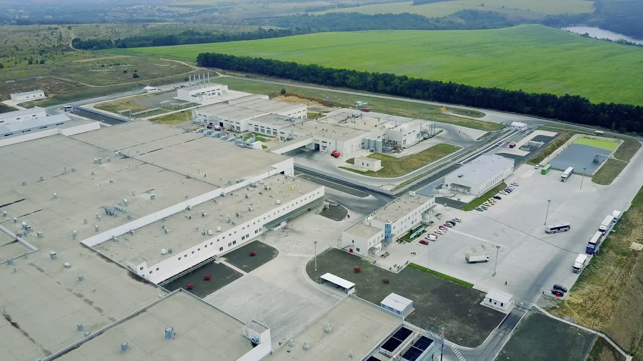 Stylized altered generic modern industrial building