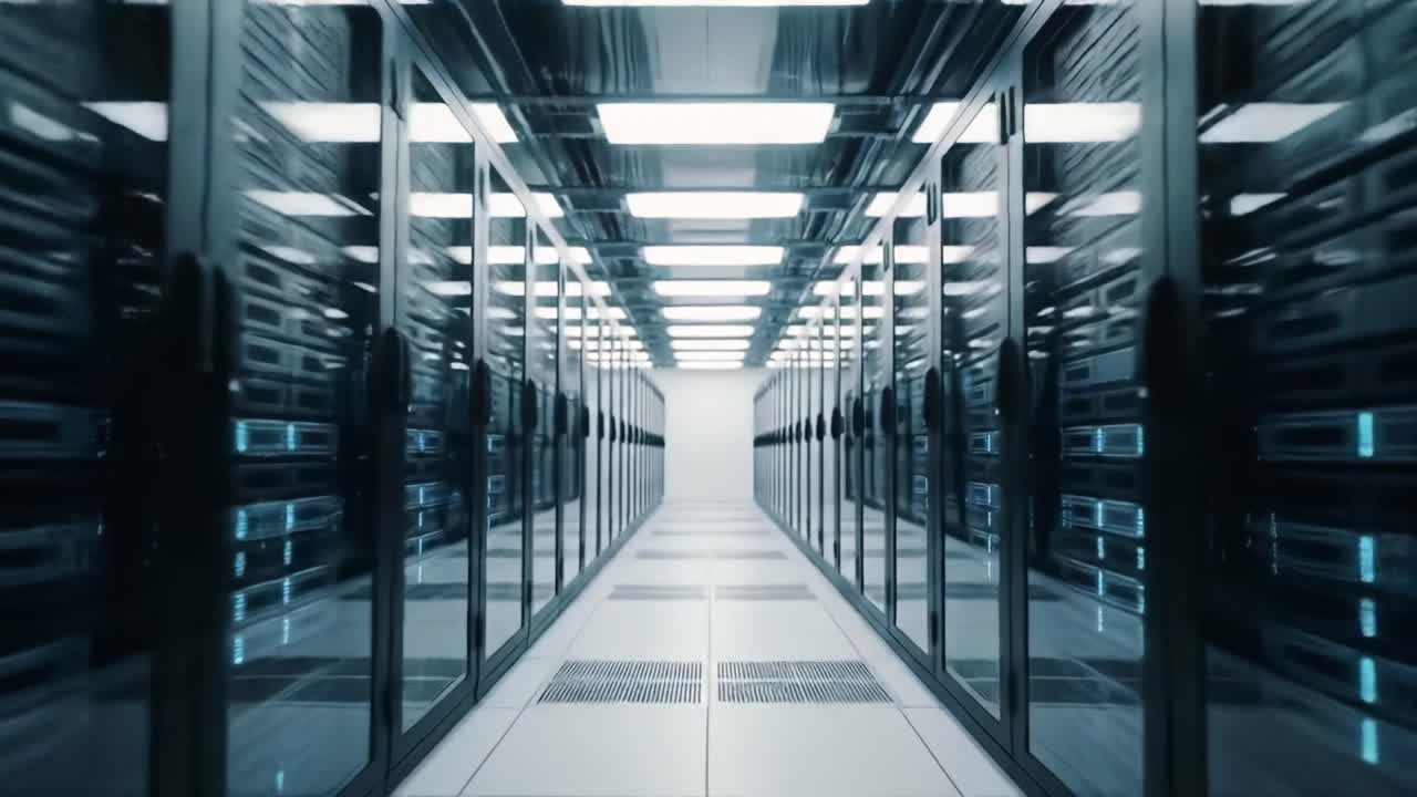 Modern Data Center Interior