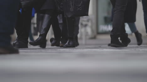 people walking on a crosswalk