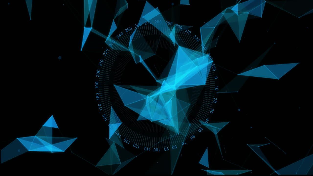 animación de la red de conexiones a través del alcance giratorio