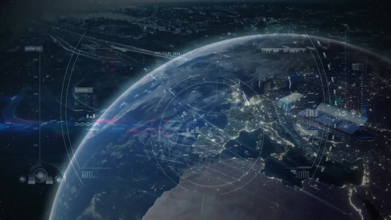 escaneo de alcance y procesamiento de datos contra el tráfico del globo y la ciudad
