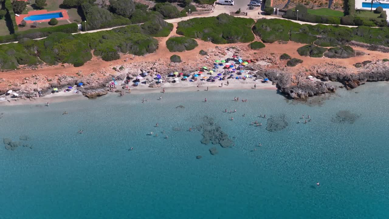 Son Xoriguer beach Menorca island Spain holiday destination clear Mediterranean water