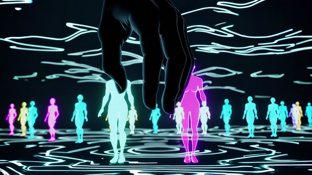 Hand Picking a Person in a Virtual World