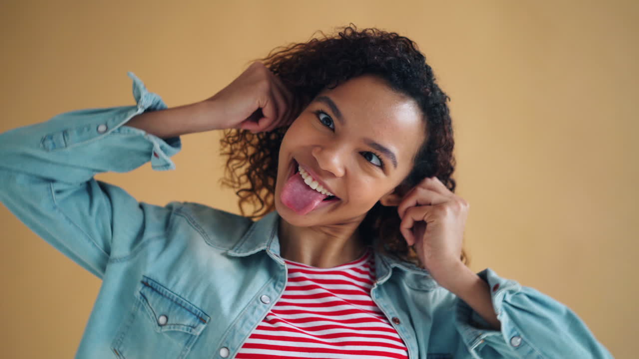 Young woman making a funny face