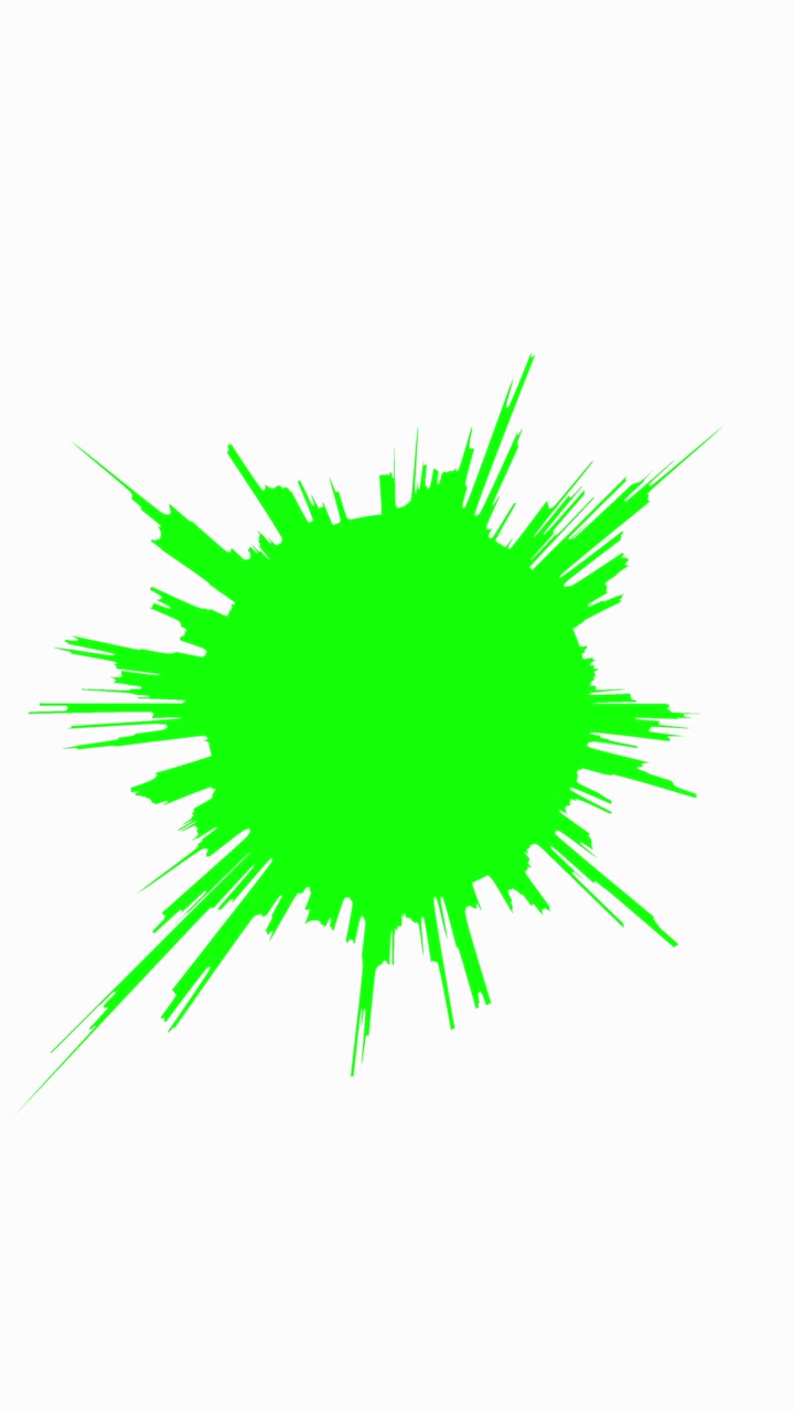 Video verticale di linee di velocità radiali turbolente astratte verdi con chroma key che esplodono dal centro su sfondo bianco