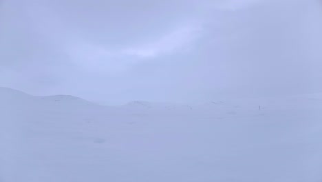 subtle snowy winter landscape nature background, cloud drift timelapse