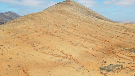 flying over the mountain with drone at canaries
