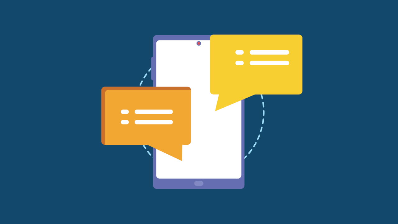 teléfono móvil con mensajes de chat