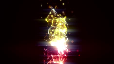 fondo decorativo abstracto con hermosas partículas de movimiento