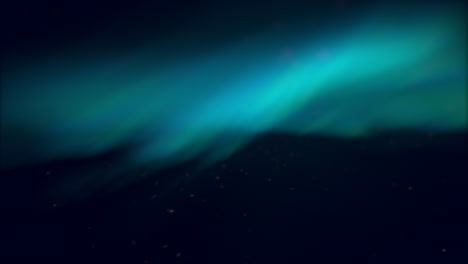 mystical blue aurora waves on night sky