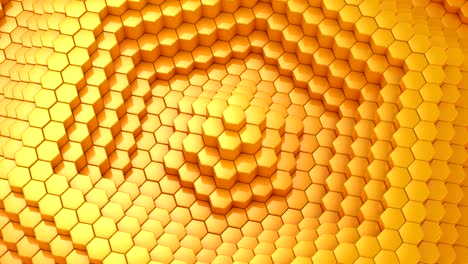 hexagons formed a wave