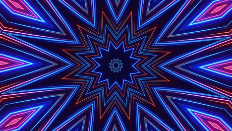 star shaped object with many colors and shapes in it. kaleidoscope vj loop