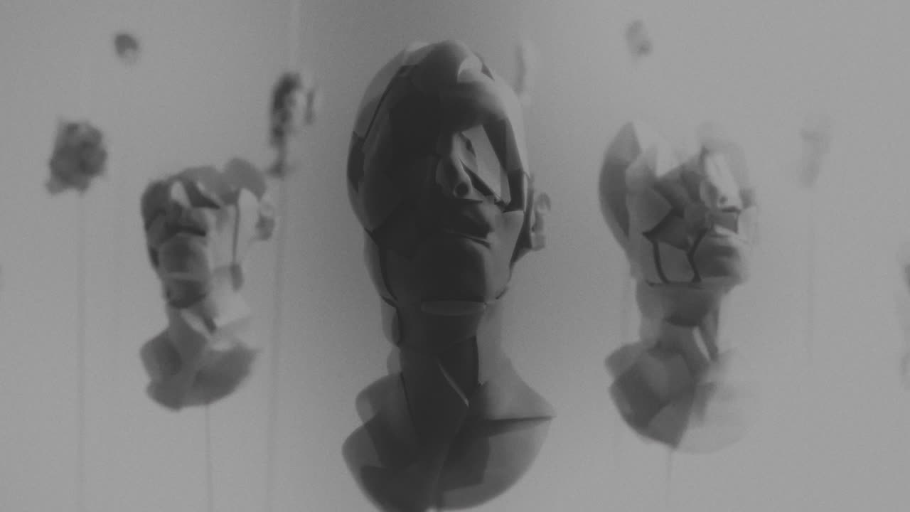 Broken mannequin head shells in xray