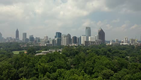hazy day in mid town atlanta, georgia