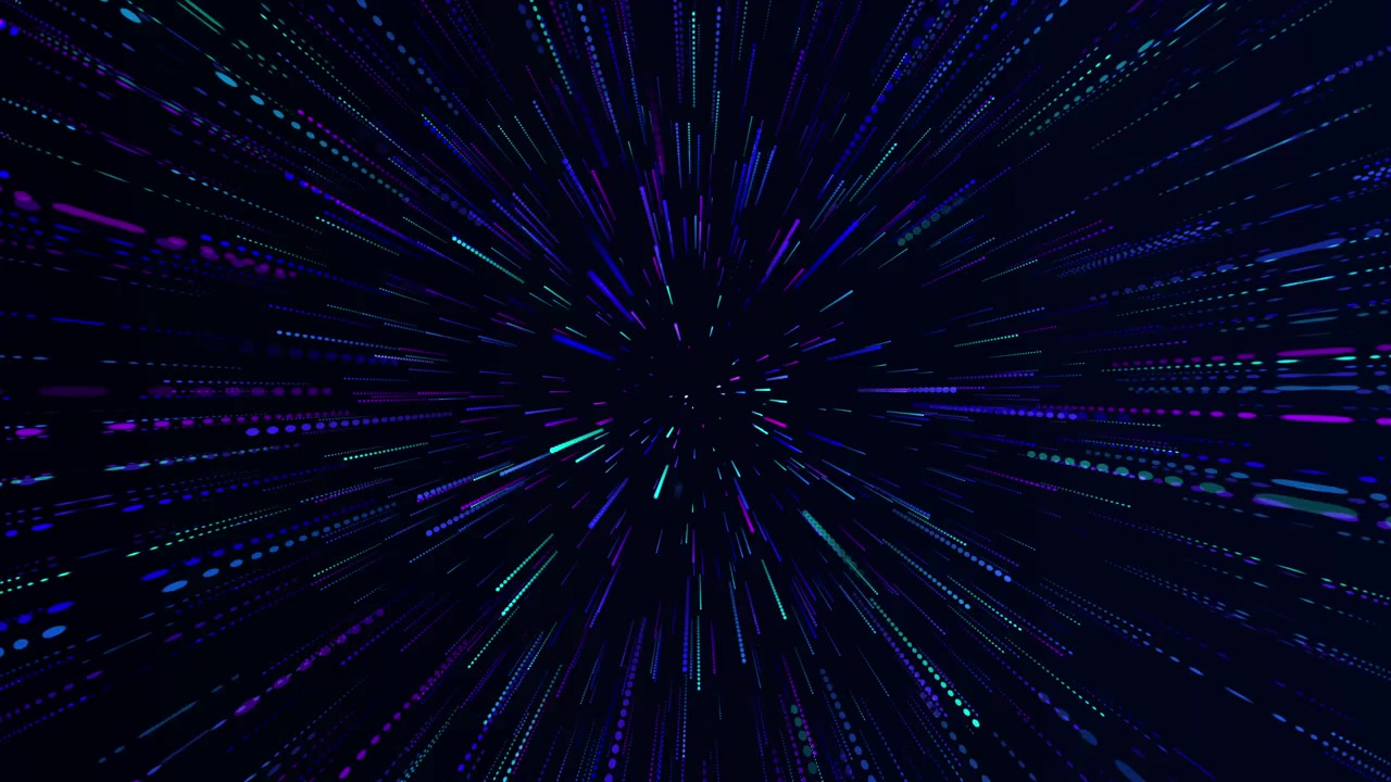 Abstract Motion Background with Glowing Neon Light Streaks