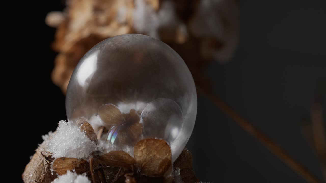 secuencia de lapso de tiempo controlado por movimiento de burbujas heladas