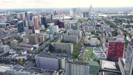 aerial view of rotterdam city center