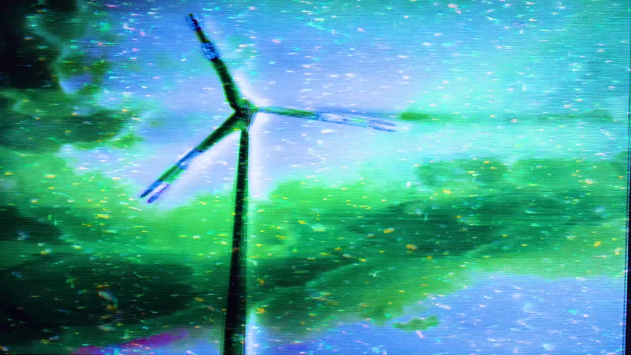 잘못된 텔레비전 신호 또는 화면 손상 아날로그 플리커 풍차 비디오에 오류