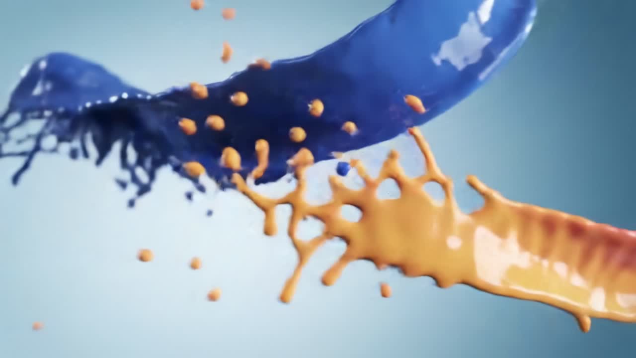 Salpicadura de líquido colorido