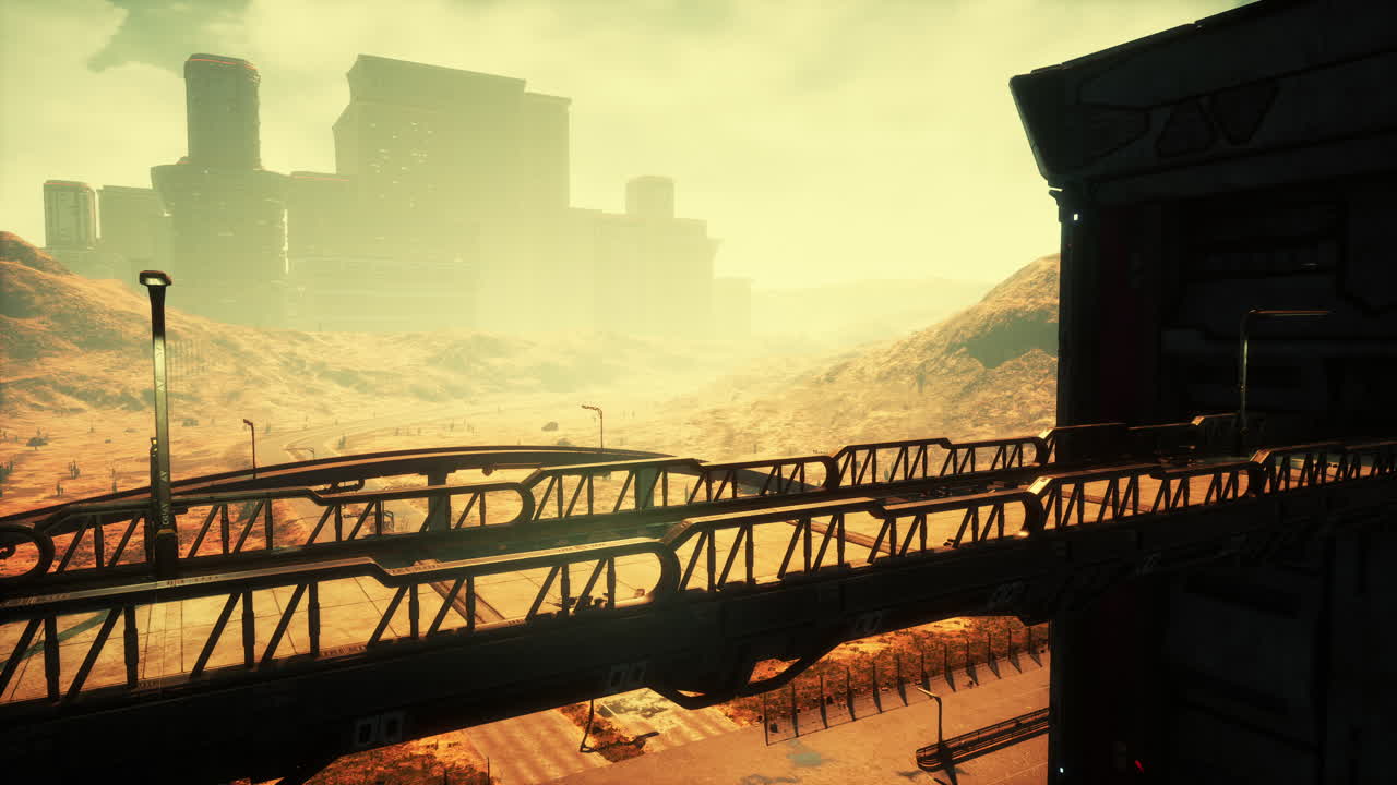 paisaje post-apocalíptico de la ciudad