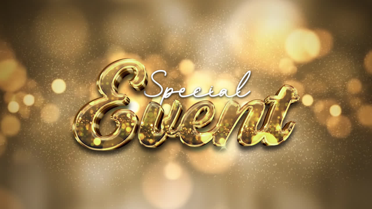 Special Event Gold Text Graphic Design