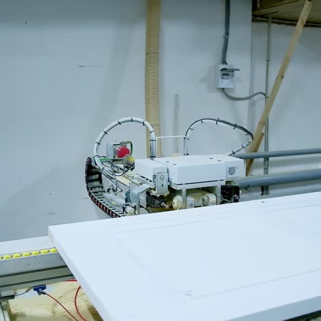 machining center during furniture manufacture