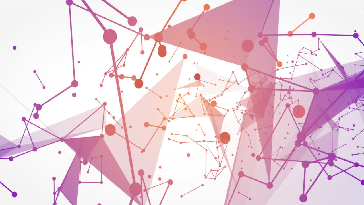 ⁇ 색 배경에 연결 네트워크의 애니메이션