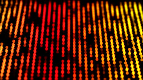 puntos que se mueven hacia abajo en una fila, composición abstracta de colores vista de primer plano, bucle capaz de 4k fondo de video horizontal