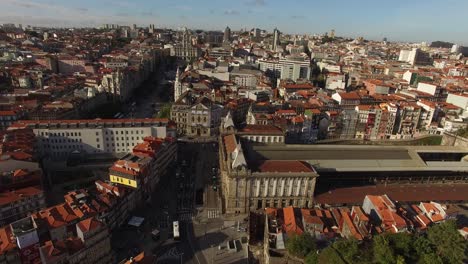 drone footage city of porto in portugal