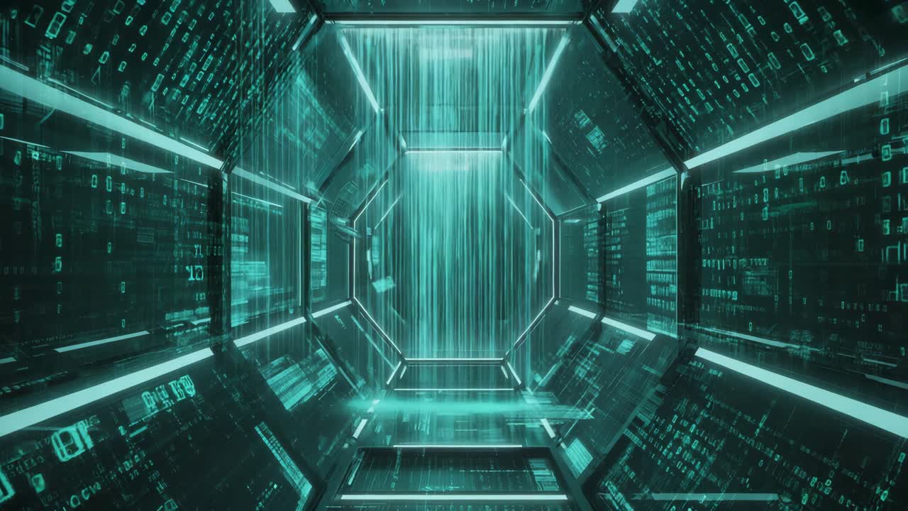 Futuristic Digital Tunnel