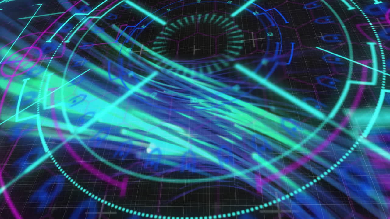 animación del escaneo del alcance y el procesamiento de datos