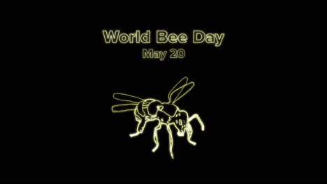 Yellow-bee-flying-in-the-air-with-Bee-Day-20-May-text-motion-graphic